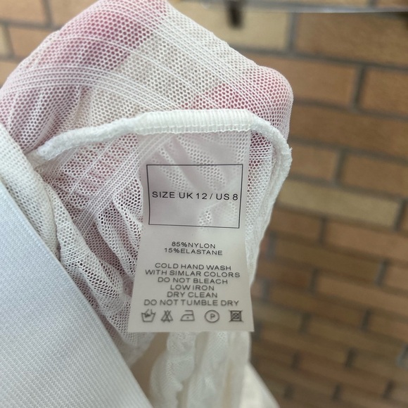 Maniere De Voir Sheer Trousers With Vegan Leather Ties - Flare Leg Size US 8 - Picture 8 of 9